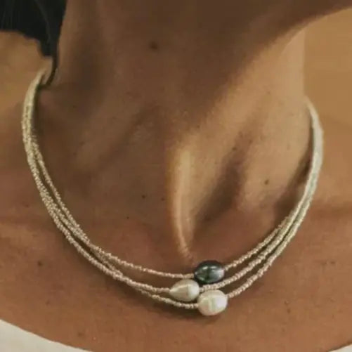 Angela - Pärlchokerhalsband