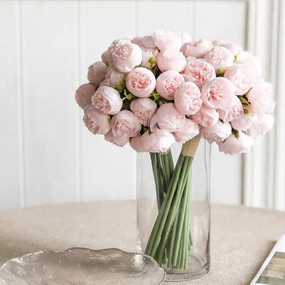 Tranquility - Silkblommor Pionbukett