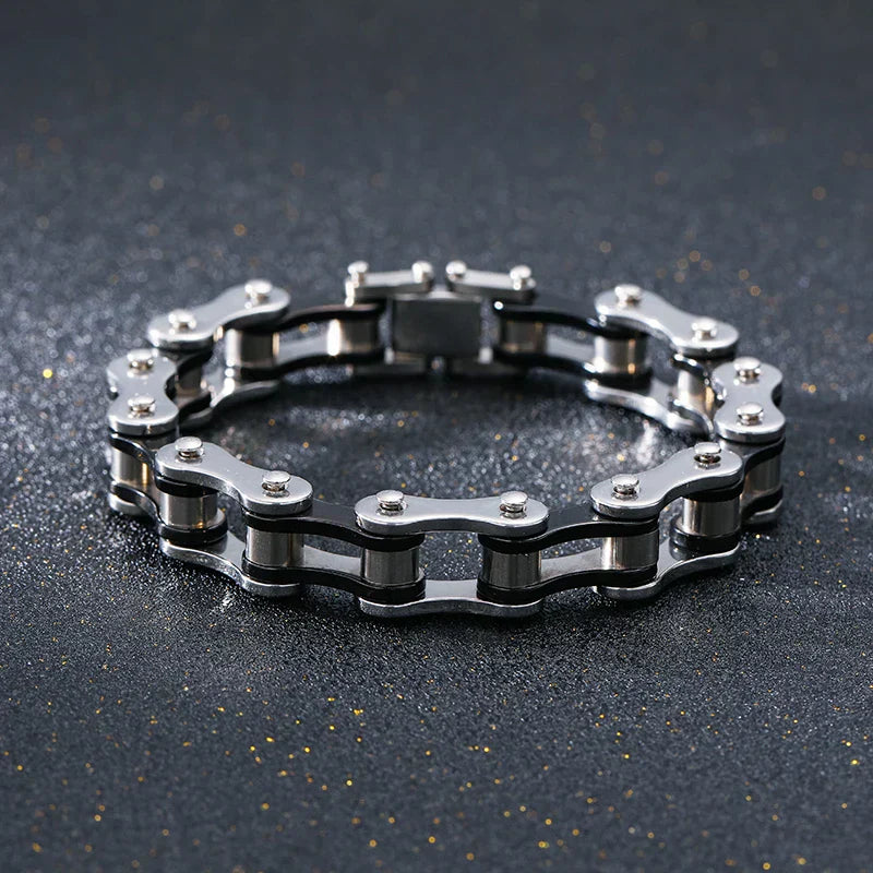 Motoclyde armband i rostfritt stål