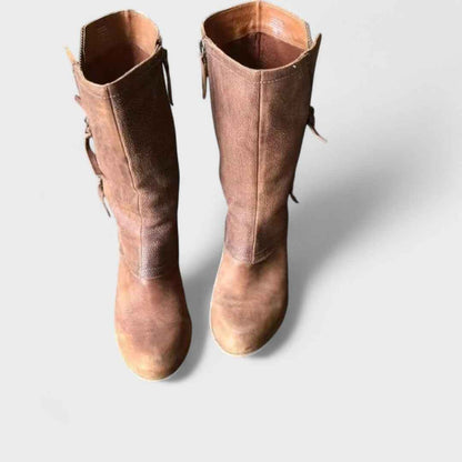 Vintage Ankle - Vintage Eleganta Knöckelhöga Skor för Trendig Look