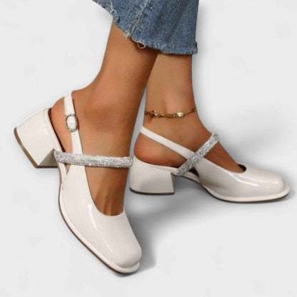 Celandra - Glittrande Mary Janes med Blockklack