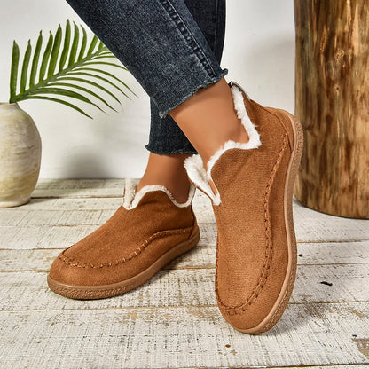 Dam Slip-On Stövlar med Plyschfoder