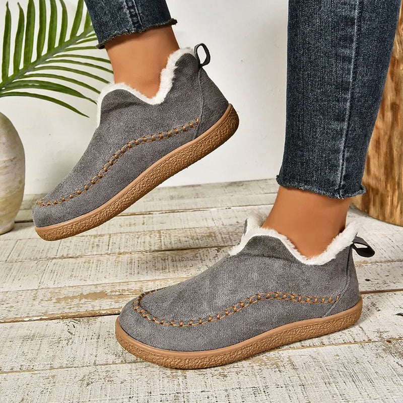 Dam Slip-On Stövlar med Plyschfoder
