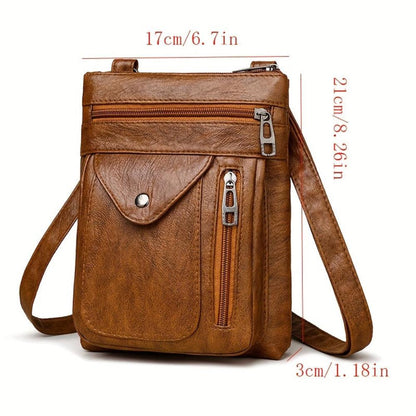 Rebecca - veganskt läder crossbody-axelväska