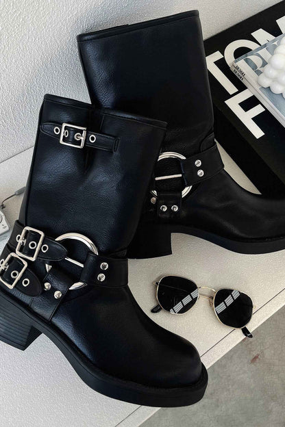 Elin - Eleganta Svarta Sneakers med Platt Sula för Dam