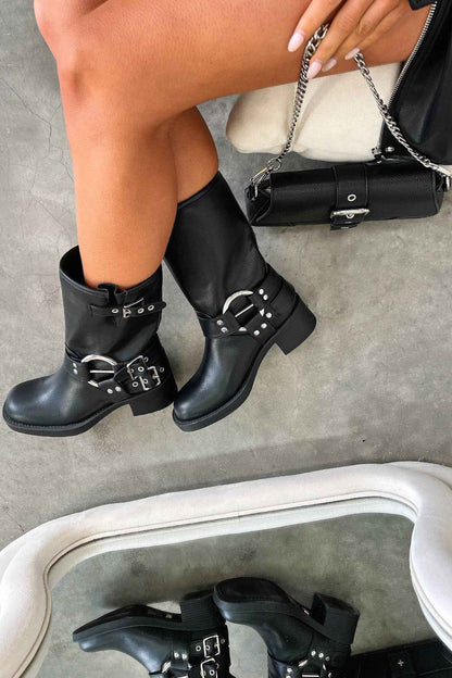 Elin - Eleganta Svarta Sneakers med Platt Sula för Dam