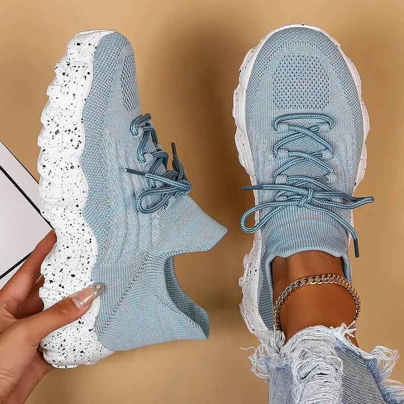 Luisa - Andningsbara Chunky-Knit Sneakers för Heldagskomfort