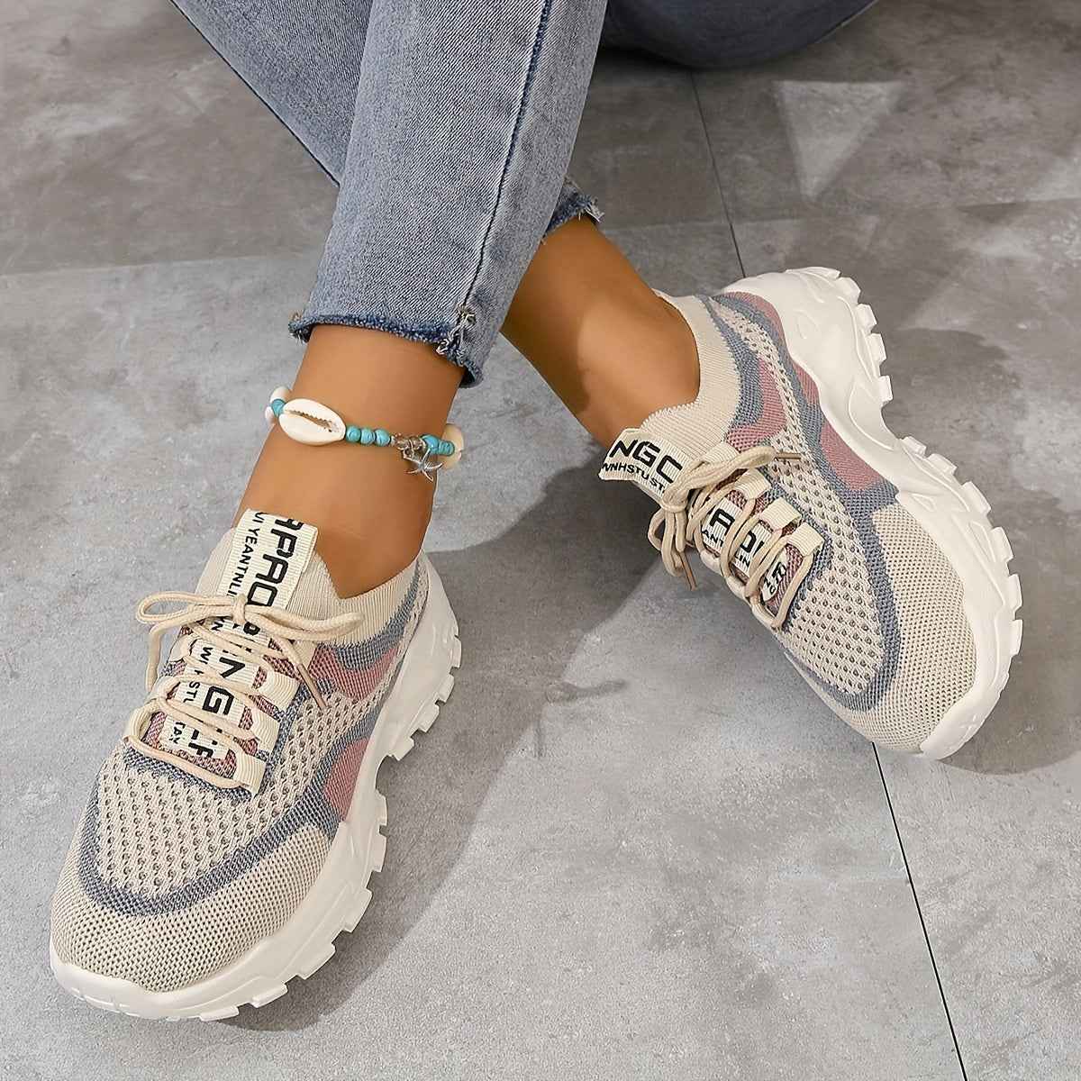 Amanda - Andningsbara Mesh-Sneakers med Flexibel, Bekväm Passform