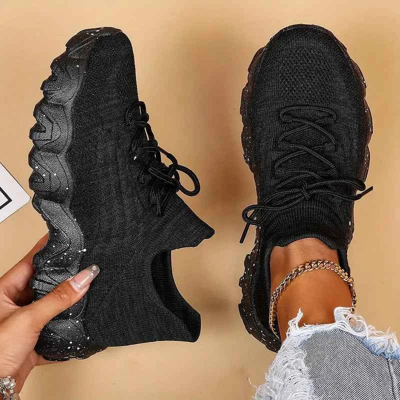 Luisa - Andningsbara Chunky-Knit Sneakers för Heldagskomfort