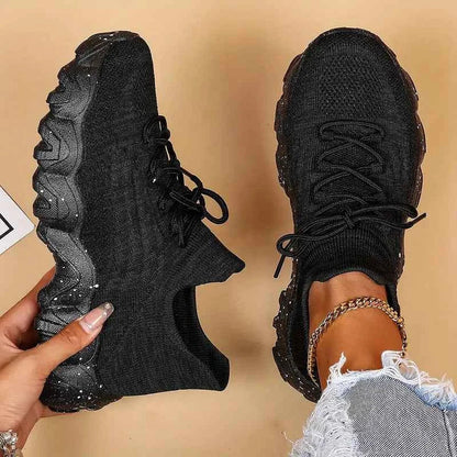 Luisa - Andningsbara Chunky-Knit Sneakers för Heldagskomfort