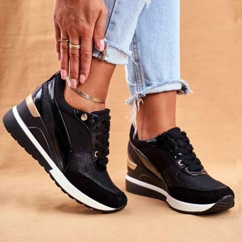 Ella - Terapeutiska Sneakers med Ultravadderad Sula för Heldagskomfort