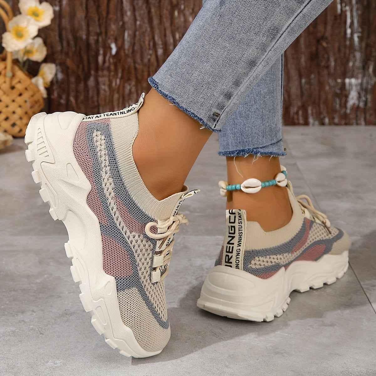 Amanda - Andningsbara Mesh-Sneakers med Flexibel, Bekväm Passform