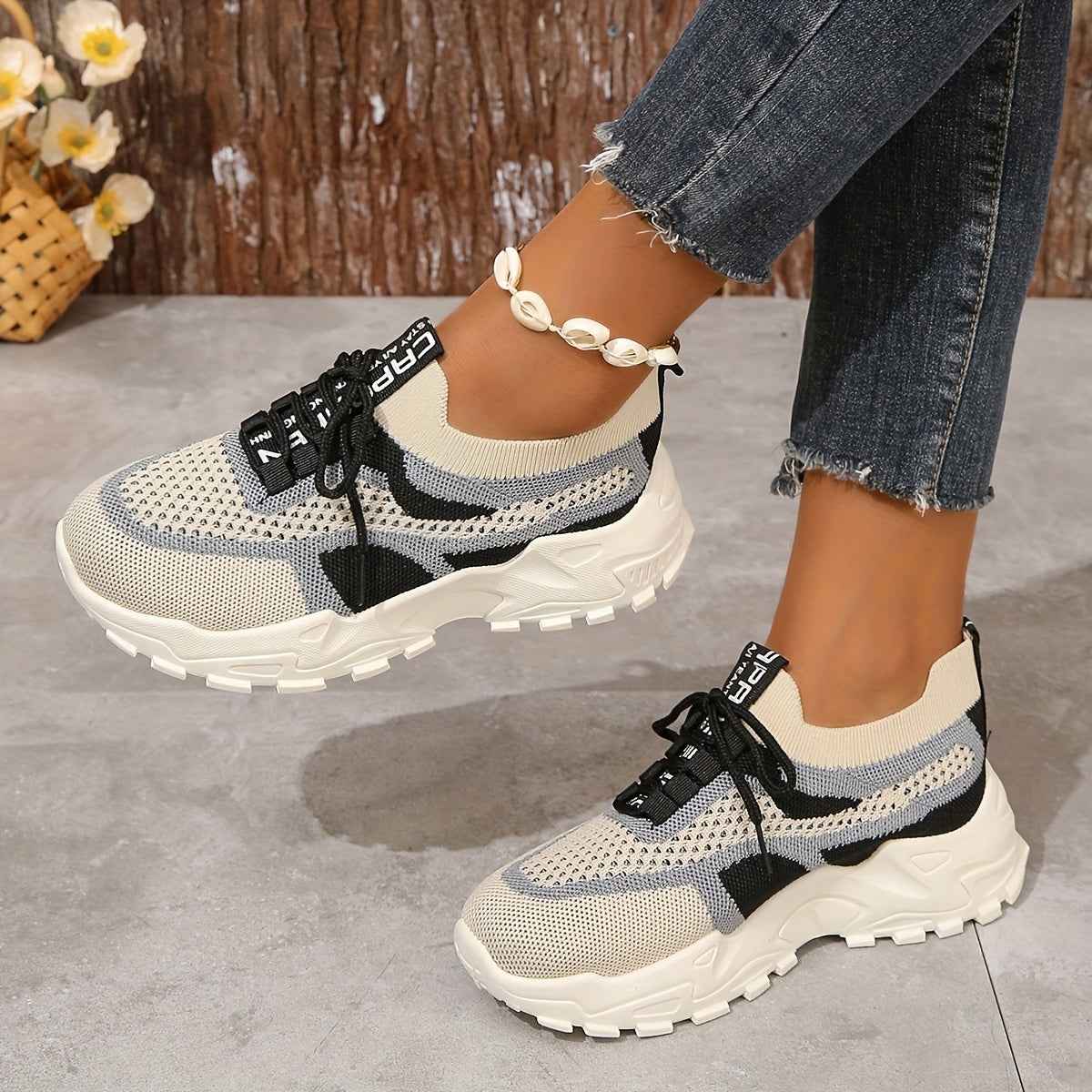 Amanda - Andningsbara Mesh-Sneakers med Flexibel, Bekväm Passform