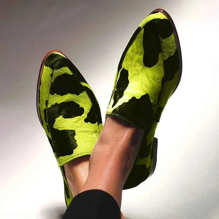 Sigrid - Loafers med Djurmönster för en Iögonfallande Look