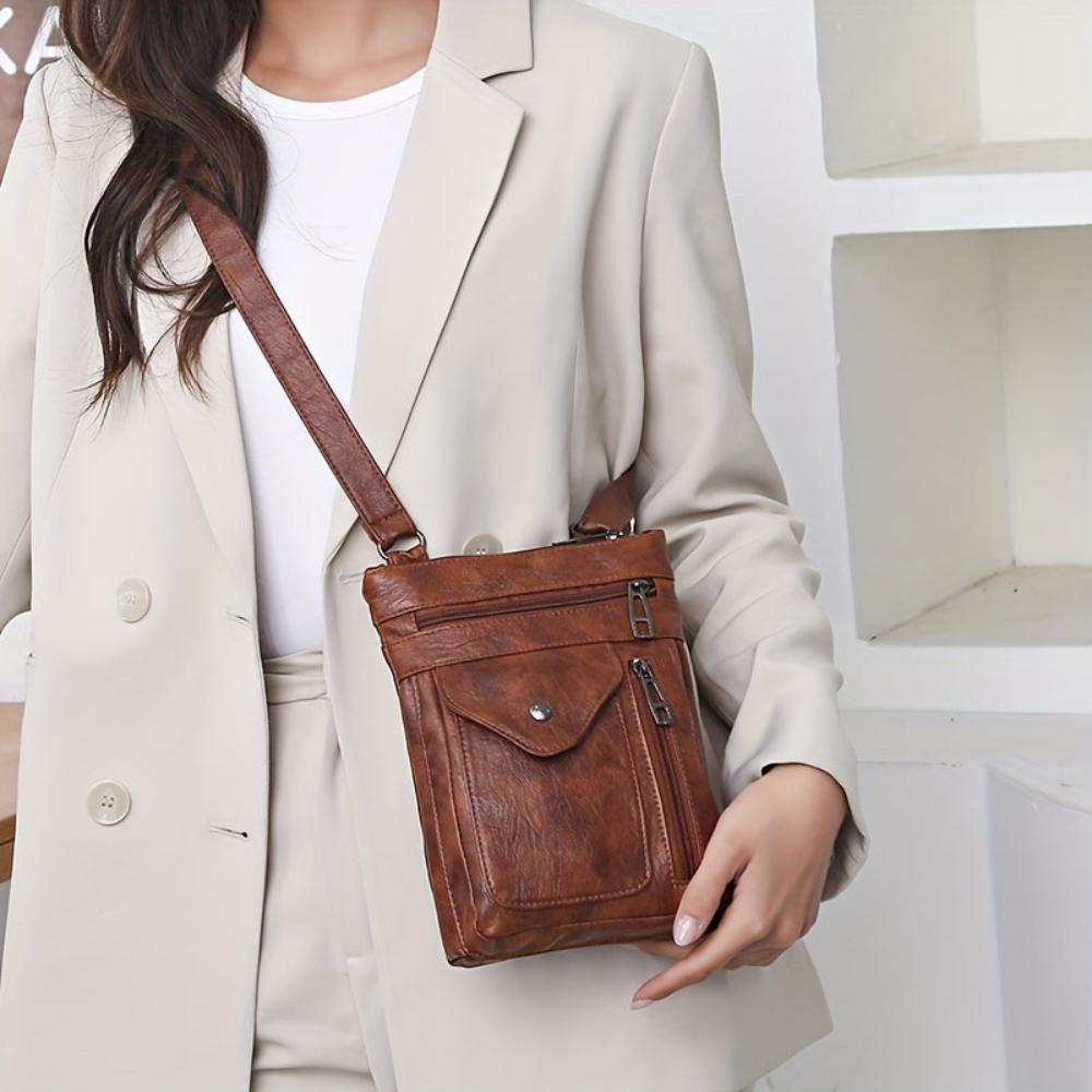 Rebecca - veganskt läder crossbody-axelväska