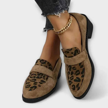 Leopardklack - Eleganta Leopardmönstrade Ortopediska High Heels för Heldagskomfort