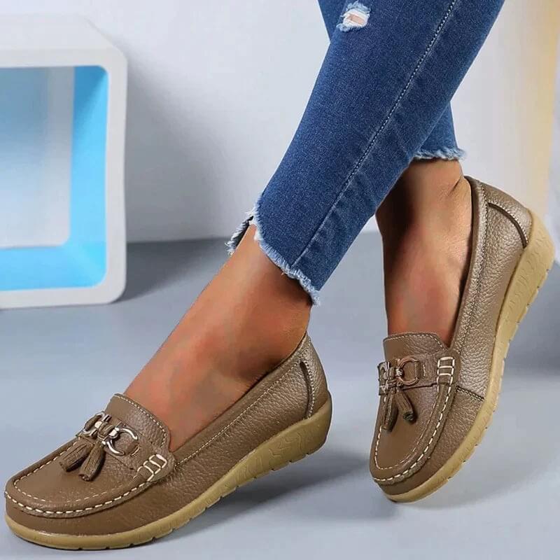 Anja - Klassiska läderloafers