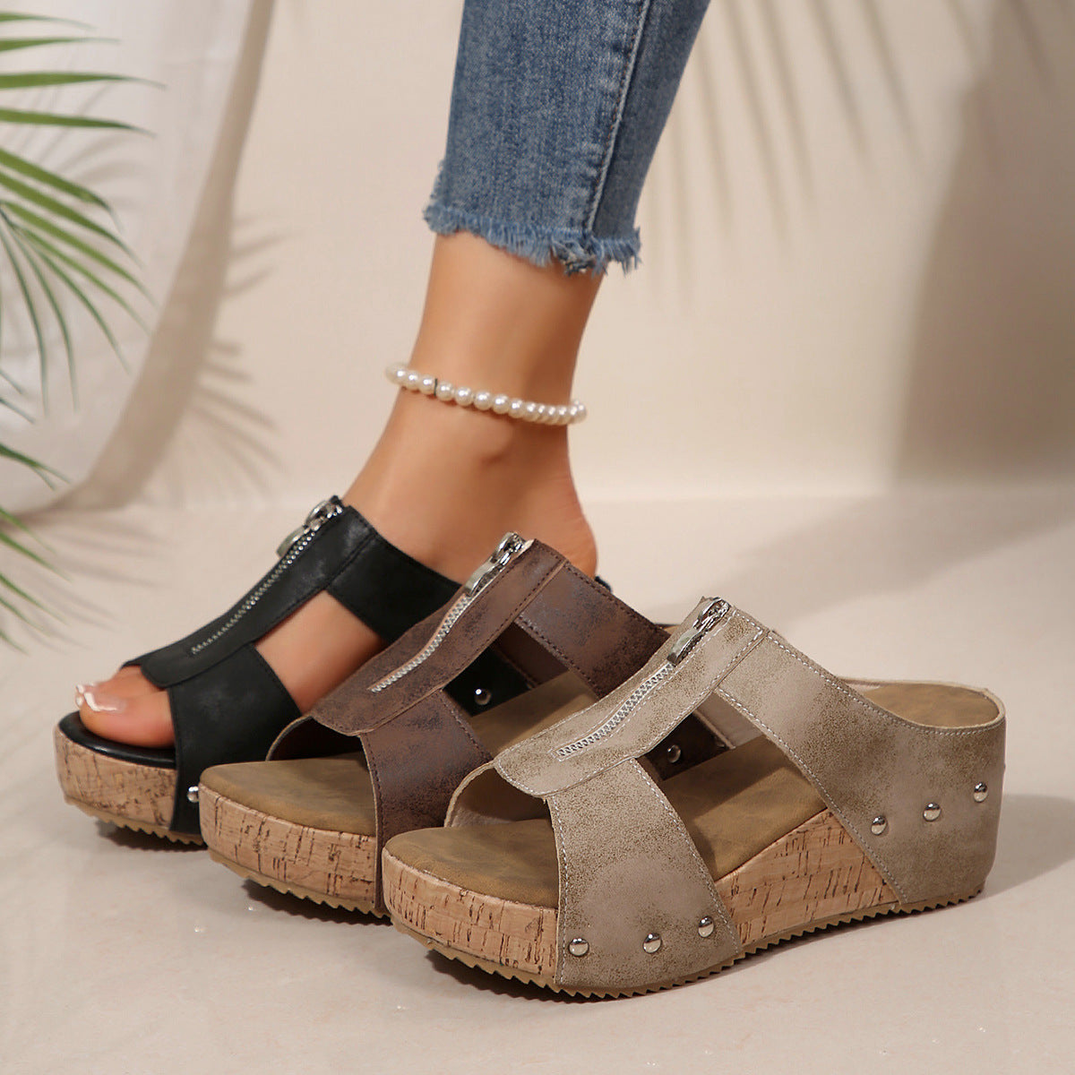 Wilma - Eleganta Ortopediska Sandaler med Kilklack