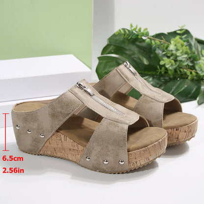 Wilma - Eleganta Ortopediska Sandaler med Kilklack