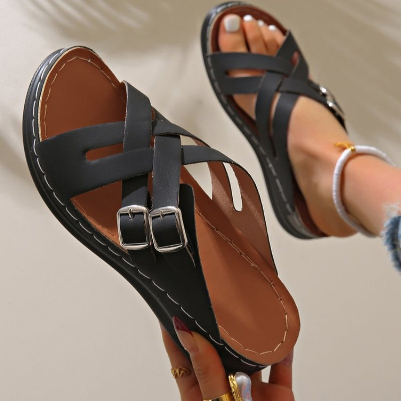 Signe - Sandaler med Tjock Sula, Modernt Modetrend