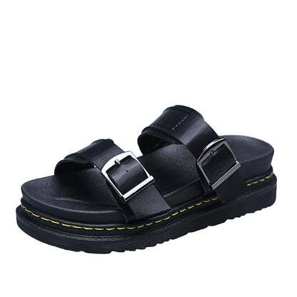 Tova - Sandaler med Spänne och Flexibel Platåsula