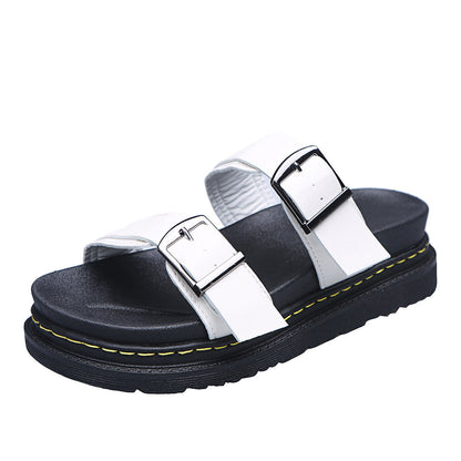 Tova - Sandaler med Spänne och Flexibel Platåsula